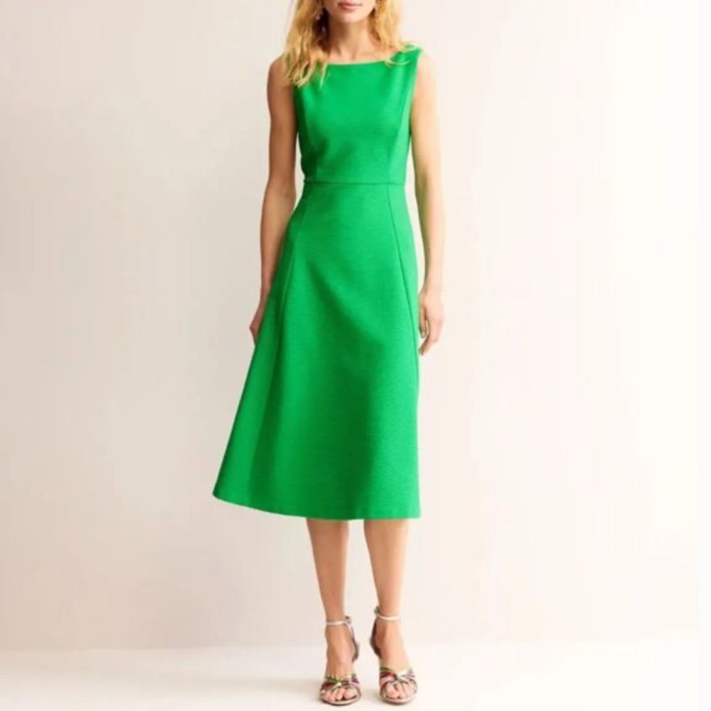 Boden women’s Green Scarlet Ottoman Dress size 10R